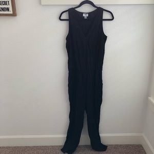 Black cross front jumpsuit
